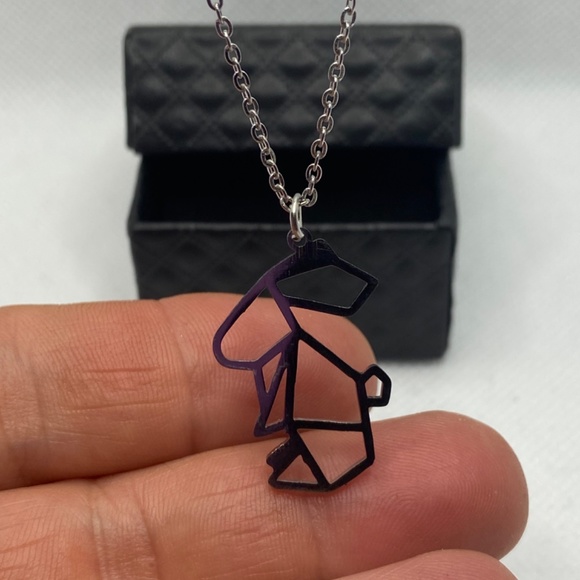 La Menagerie Origami Jewellery & Silver Geometric Necklace - Picture 4 of 4